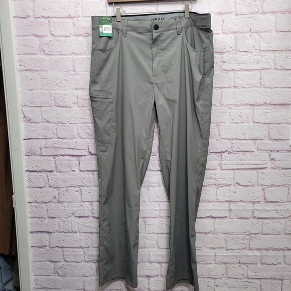 NEW Orvis Tech Pant Gray 38x32 (Fits 40) Chino Stretch Performance Outdoor - Picture 1 of 10
